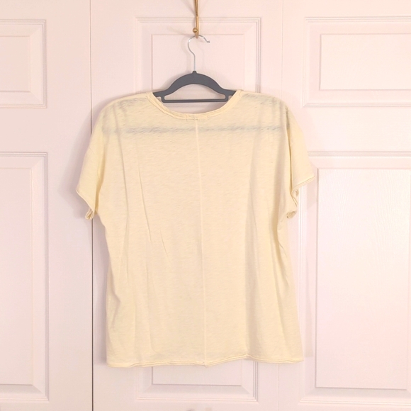 Rag & Bone Soft Yellow T-Shirt Size Large - Picture 2 of 4